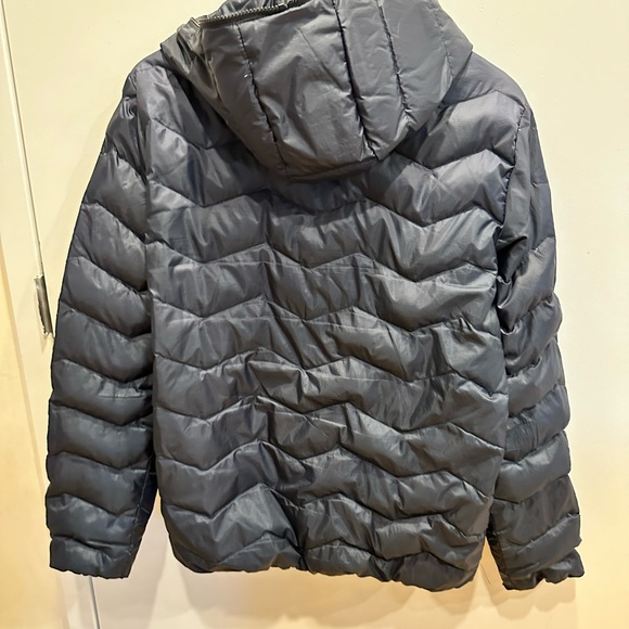 Emporio Armani zigzag navy puffer jacket size m medium men’s preowned - Picture 2 of 5